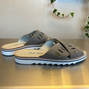 Charles David Suede Studded Sneaky Sandals **Excellent**